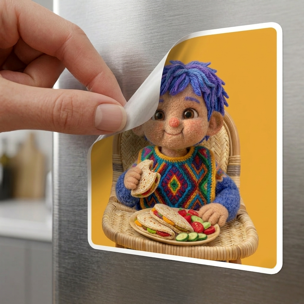 Sticker de Pacote pegado en el refrigerador
